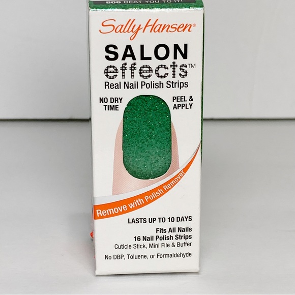 Sally Hansen Other - Sally Hansen Salon Effects Nail Polish Strips Green Glitter Beat You To It NEW